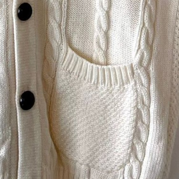 Nicolas & Bears Cream Button Up Cardigan Sweater - Picture 3 of 6